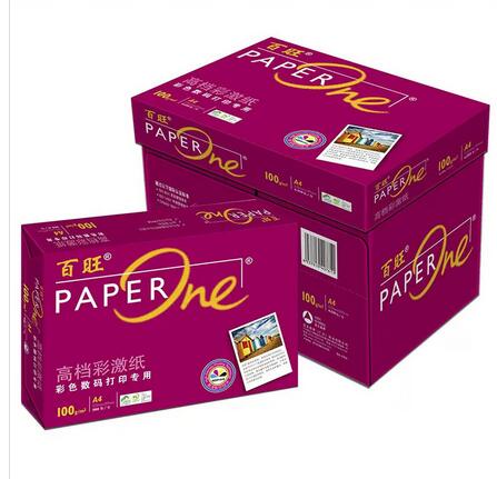 办公用纸 百旺/PaperOne 复印纸 A4 100g 500张/包 4包（箱）