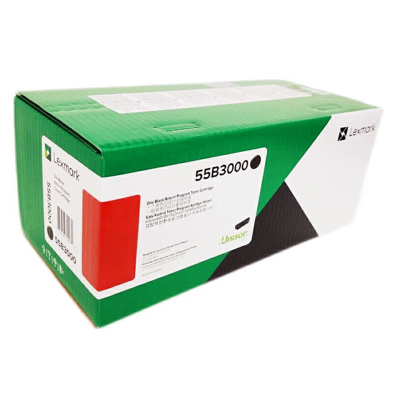 利盟（Lexmark）55B3000原装碳粉盒 黑色（单位：支）（适用于MS331/431/439dn/MX331/431）