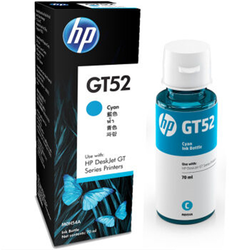 惠普 hp M0H54AA GT52青色原装墨水瓶 （适用于HP GT5810 GT5820）
