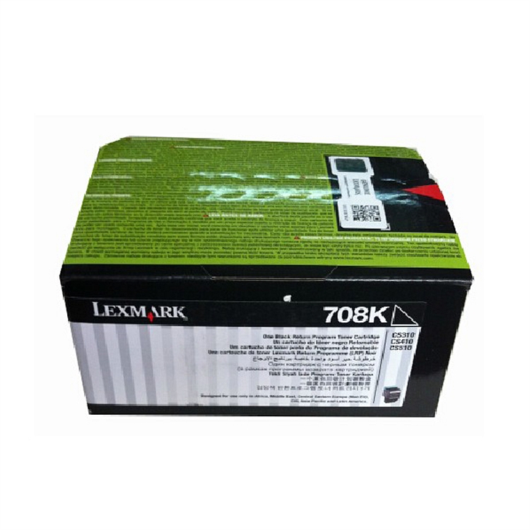 利盟（Lexmark）70C80K0 原装粉盒（鼓粉分离） 黑色单支装(适用利盟CS/310/410/510dn机型)打印页数：1000页（单位：盒）