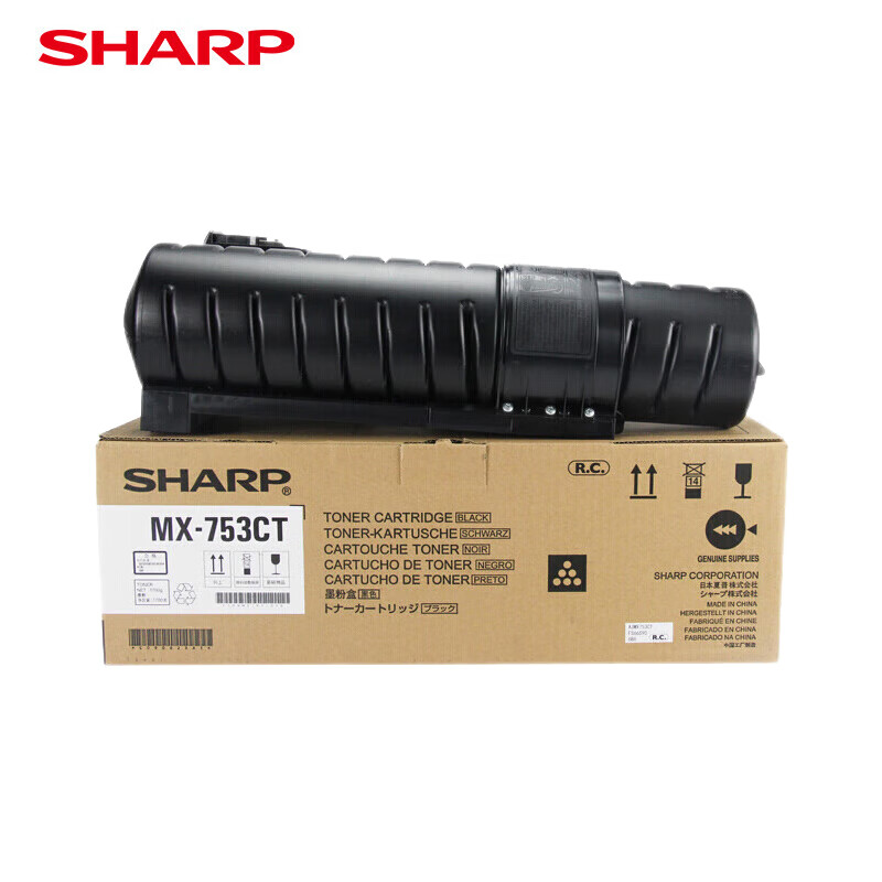 夏普（SHARP）MX-753CT 原装黑色碳粉墨粉盒 适用MX-M623N/623U/753N/753U打印机 印量84000页(单位：个)