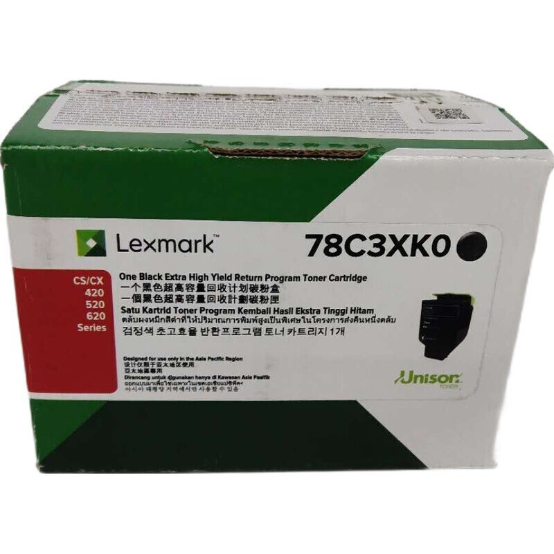 利盟（Lexmark）78C3XK0 黑色粉盒高容量 适用于CS421dn CS521dn CX421adn CX522ade 8500页（计价单位：支）
