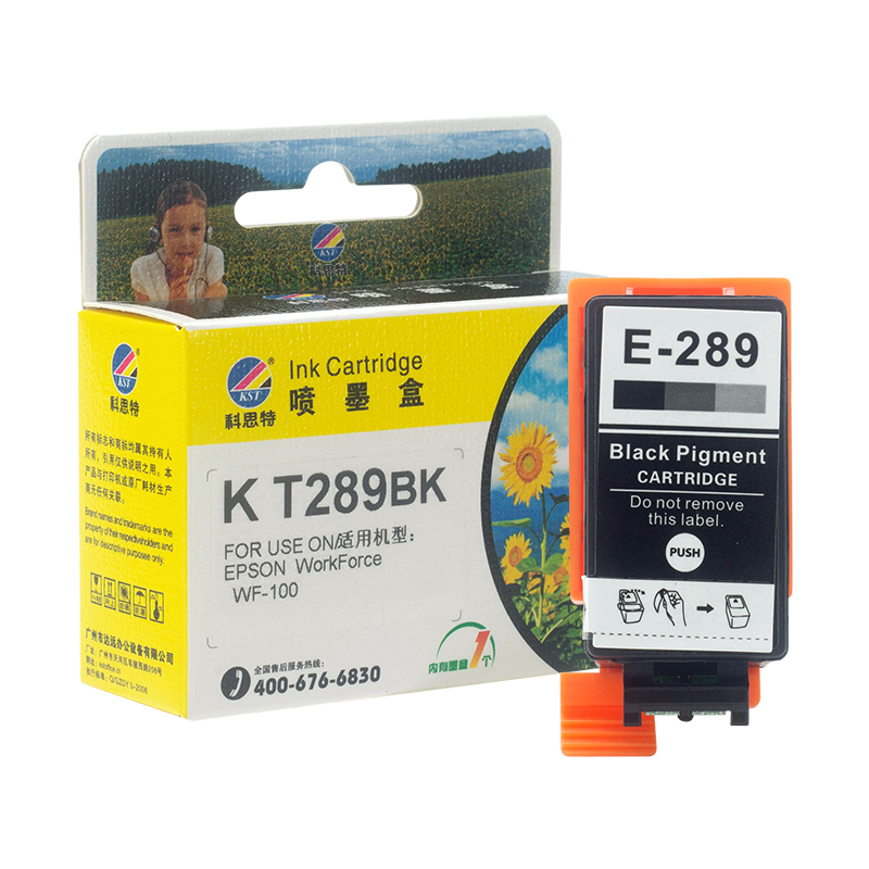 科思特（KST）兼容K T289 BK 墨盒 黑色单支装（适用爱普生EPSON WorkForce WF-100）打印页数：250页（单位：支）