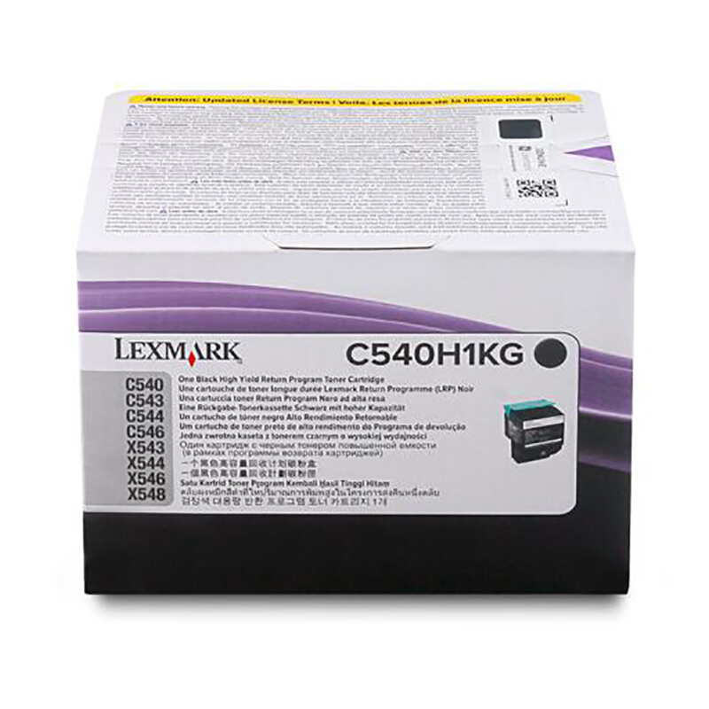 利盟（Lexmark） C540H1KG （鼓粉分离）高容量黑色碳粉盒(适用C540n/X548de/dte X/C543/544dn X/C544/546dtn机型) 打印页数;2500页（单位：支)
