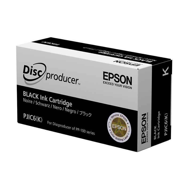 爱普生 EPSON C13S020452 PJIC6 墨盒 黑色 适用PP-100III/100N/50II系列光盘印刷刻录机（支）