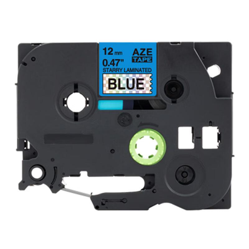 爱墨 AZE-531蓝底黑字12mm*8m 适用于Brother兄弟牌标签打印机 标签胶贴 1.00 个/盒 (计价单位：盒) 蓝色