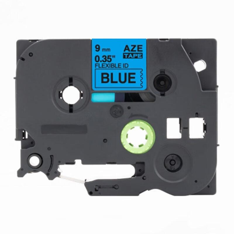 爱墨 AZE-521蓝底黑字9mm*8m 适用于Brother兄弟牌标签打印机 标签胶贴 1.00 个/盒 (计价单位：盒) 蓝色