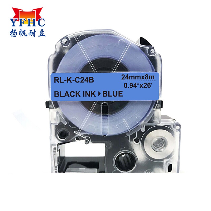 扬帆耐立YFHC 锦宫SC24B标签色带(蓝底黑字/24mm) 适用于：锦宫kingjim SR3900C/SR530C/SR550C（个）