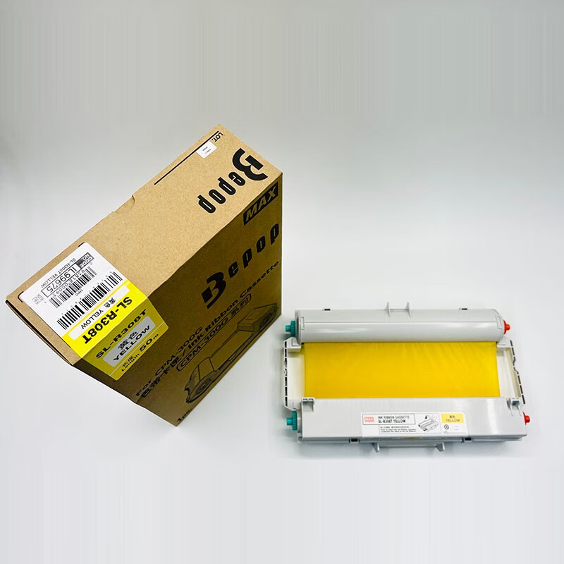 美克司(MAX) SL-R308T 285mm*50m 适用CPM-300G系列 标签色带  (单位：盒) 黄色
