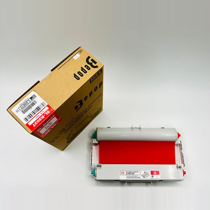 美克司(MAX) SL-R303T 285mm*50m 适用CPM-300G系列 标签色带 (盒) 红色