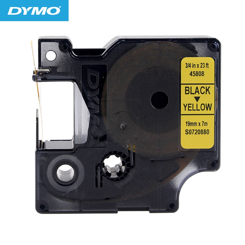 DYMO D1色带S0720880标签带(黄底/黑字)45808 7m/卷 19mm（单位：卷）