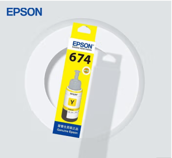 爱普生原装（EPSON）T6744墨水适用L801/L805/L810/L850/L1800 黄（瓶）