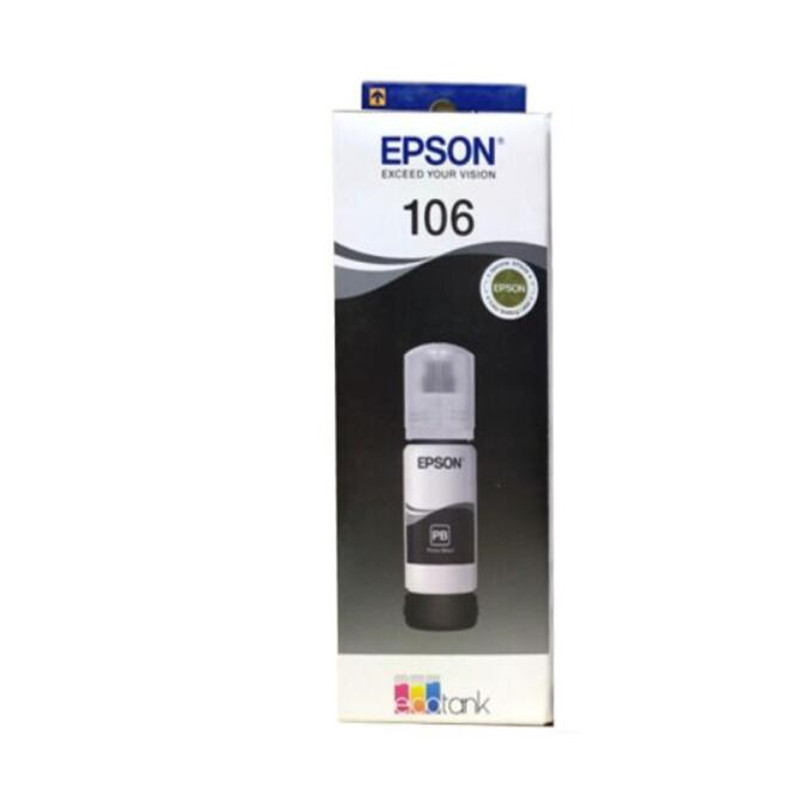 爱普生（EPSON）原装墨水 106 照片黑色墨水瓶（适用于L7188/7160/7180；ET-7700/7750）约1900页（支）