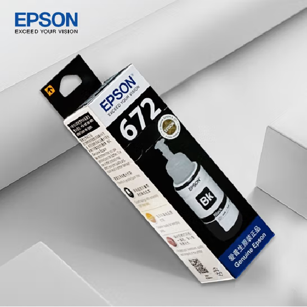 爱普生（EPSON）T672 墨水适用于L221/L363/L351/L565/L455 墨仓式打印机墨水T6721黑色墨水 原装 墨水(单位：个)
