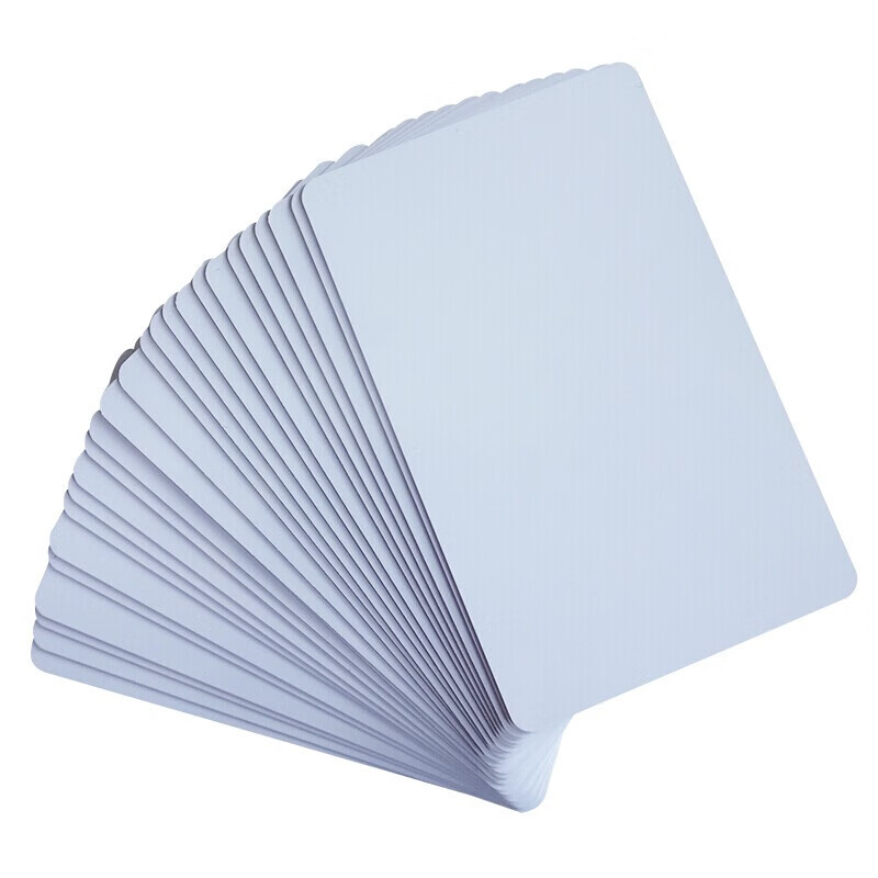 斑马牌（ZEBRA）证卡打印机PVC卡片制卡机名片 白卡【100张】（带芯片）（包）