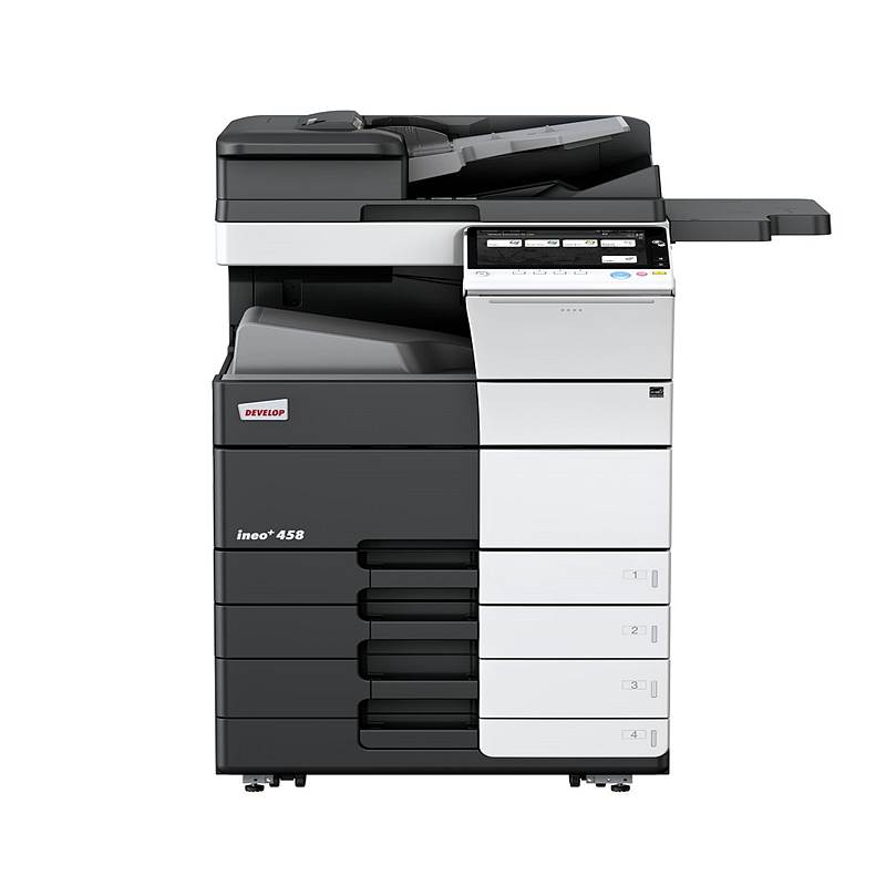 【停用】德凡ineo+458彩色复印机含双面同步输稿器、双纸盒、多功能手送托盘(台)