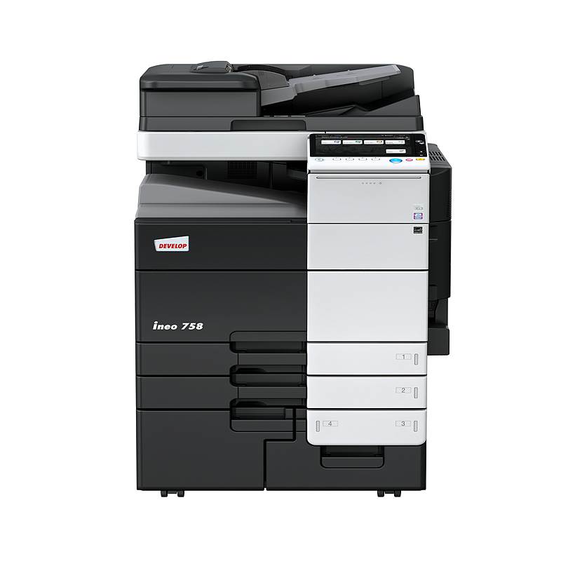 德凡ineo758黑白复印机含双面同步输稿器、四纸盒、多功能手送托盘(台)