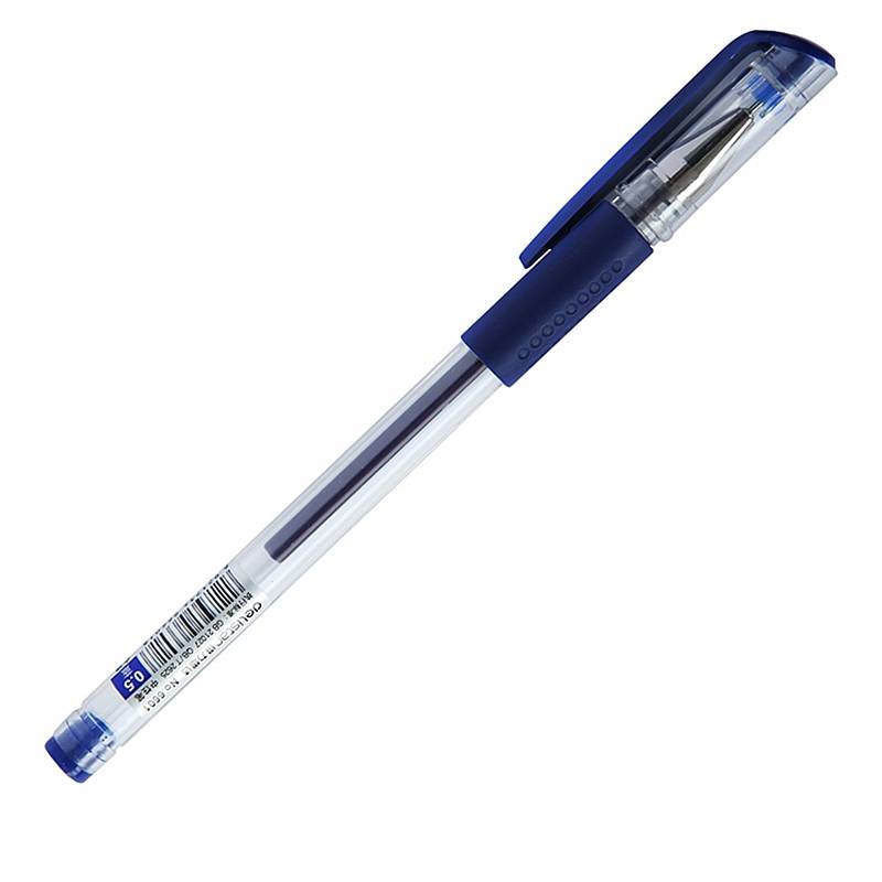 得力 6601 签字笔中性笔水笔 0.5mm 12支/盒 (单位:盒) 蓝色