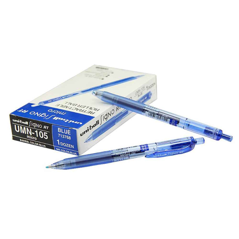 三菱UMN-105按动中性笔0.5mm12支/盒(盒)蓝色