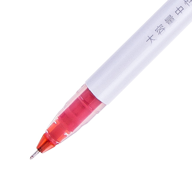 得力A426学生中性笔0.5mm全针管红色12支/盒(单位：盒)