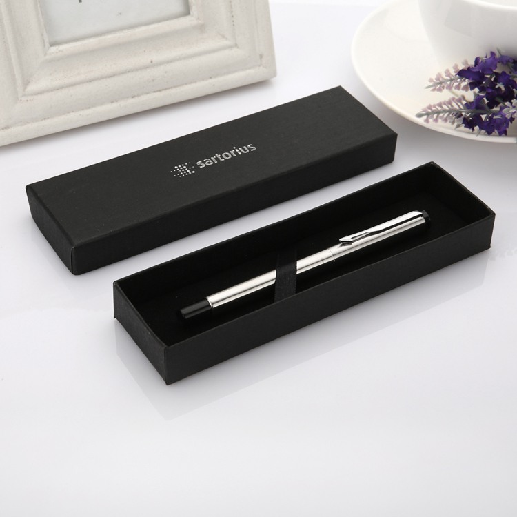 华祺HQ201802010全金属不锈钢材质/插套式水性笔/高级会议笔(支)