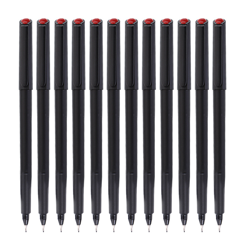 晨光MG-2180碳素纤维头签字笔0.5mm黑色 12支/盒（
