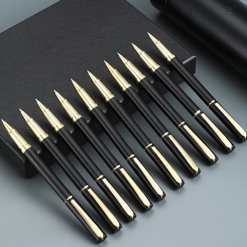 朗捷（longe） 商务中性笔0.5mm子弹头签字笔定制logo 黑色（20支装）（件）