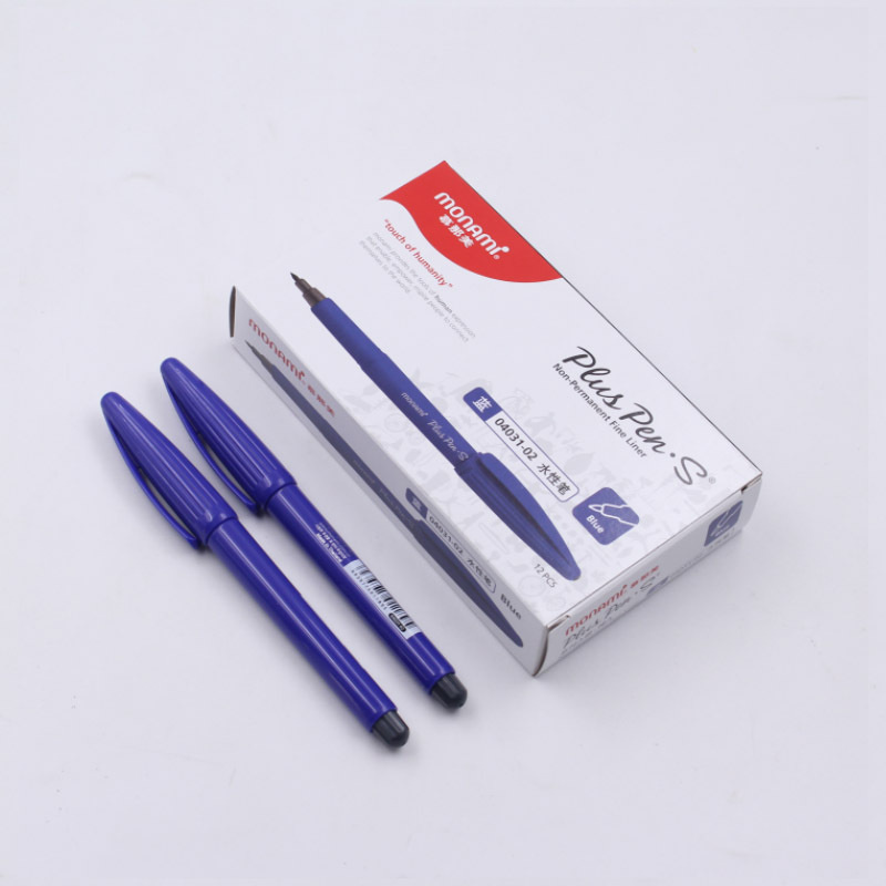慕那美（monami）04031中性笔/签字笔蓝杆蓝色0.4mm 12支(单位：盒)