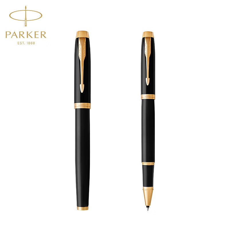 派克（PARKER） 签字笔  IM丽雅黑金夹宝珠笔0.7mm（单位：个）