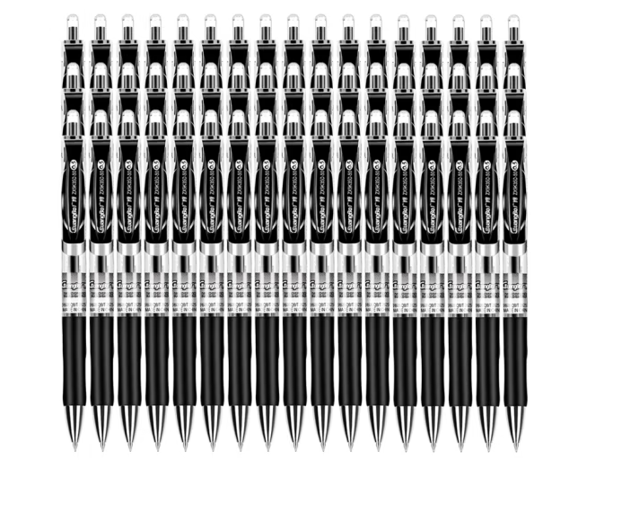 广博 ZX9K35D-50 0.5mm黑色按动中性笔 子弹头水笔 办公签字笔50支（单位：盒）