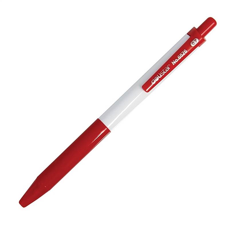 得力 6526 揿动圆珠笔 0.7mm 60支/盒 (单位:支) 红色