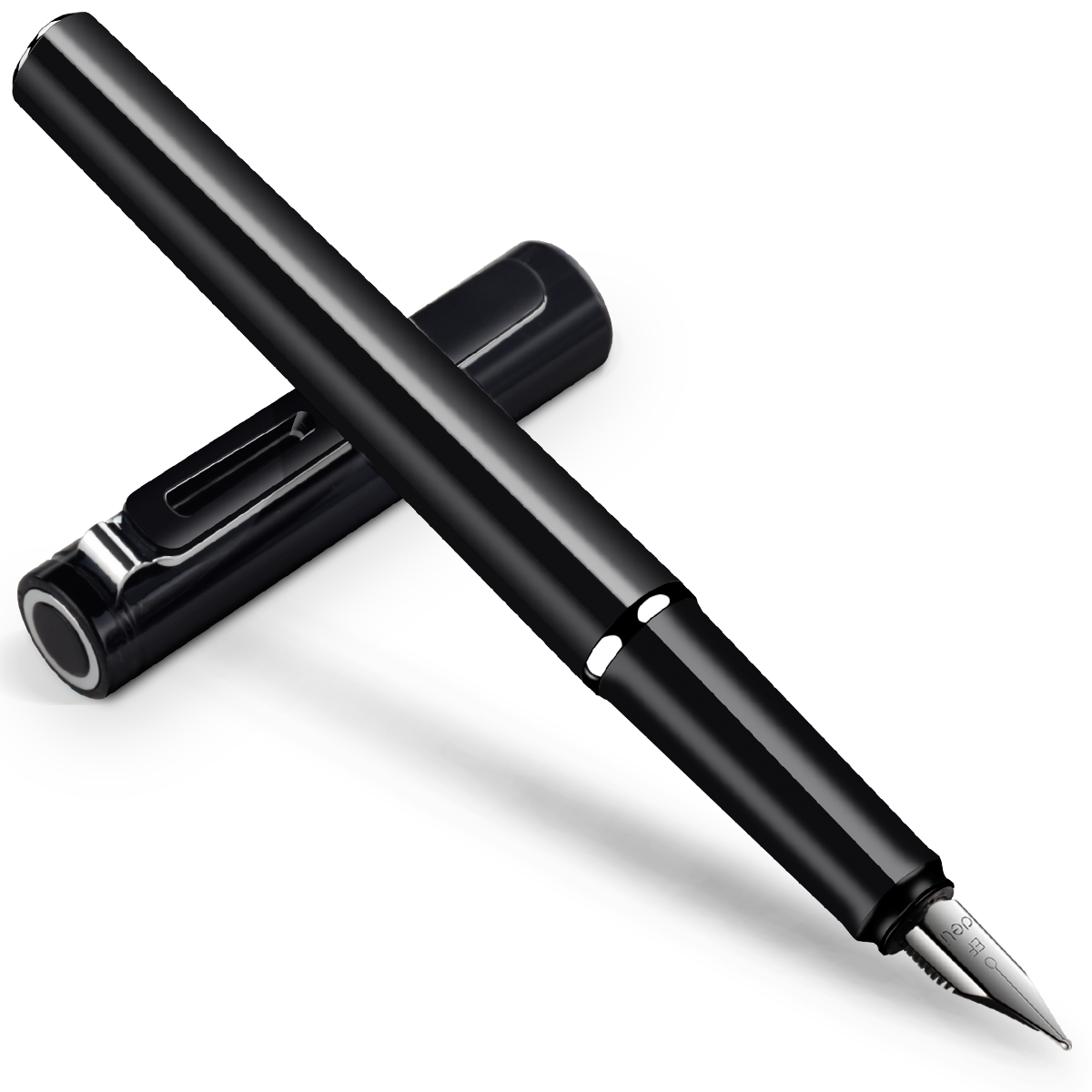 得力S668EF 明尖PC材质钢笔(黑)（单位：支）