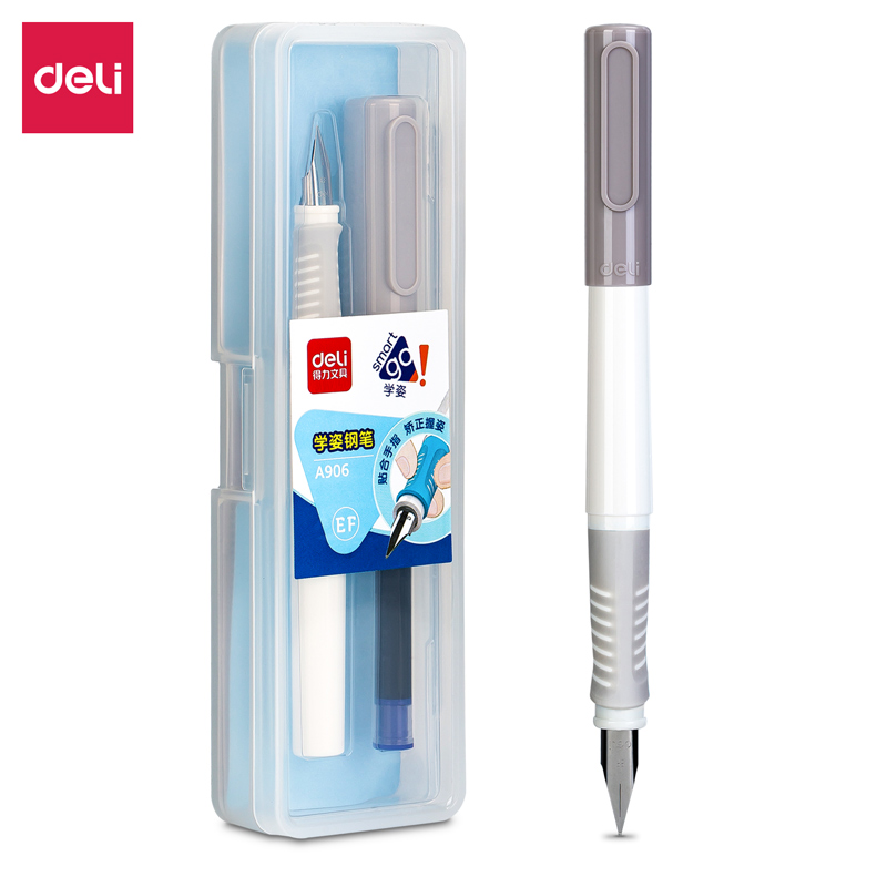 得力A906学生矫姿钢笔（单位：盒）浅粉