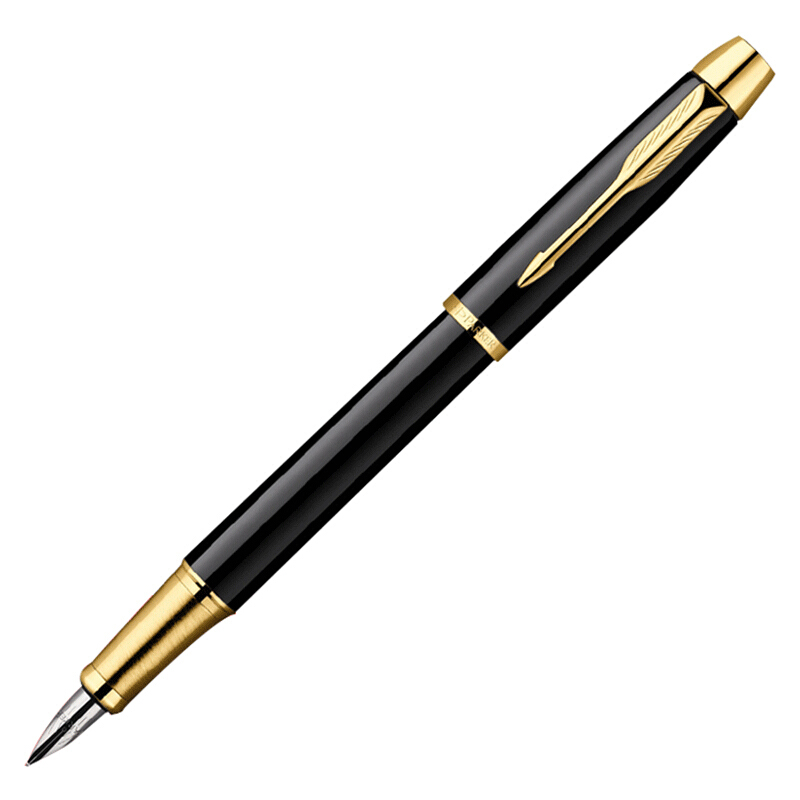 派克钢笔小墨水礼盒套装 IM 系列经典纯黑丽雅金夹墨水笔0.5mm（单位：支）
