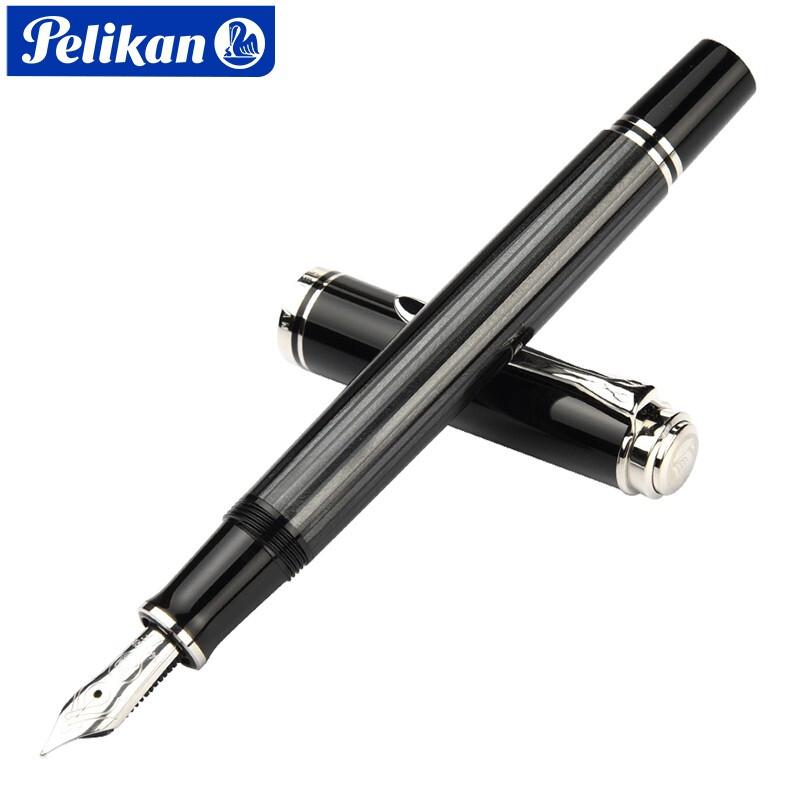 百利金（Pelikan）M605 灰色玳瑁纹-方礼盒 钢笔EF尖（套）