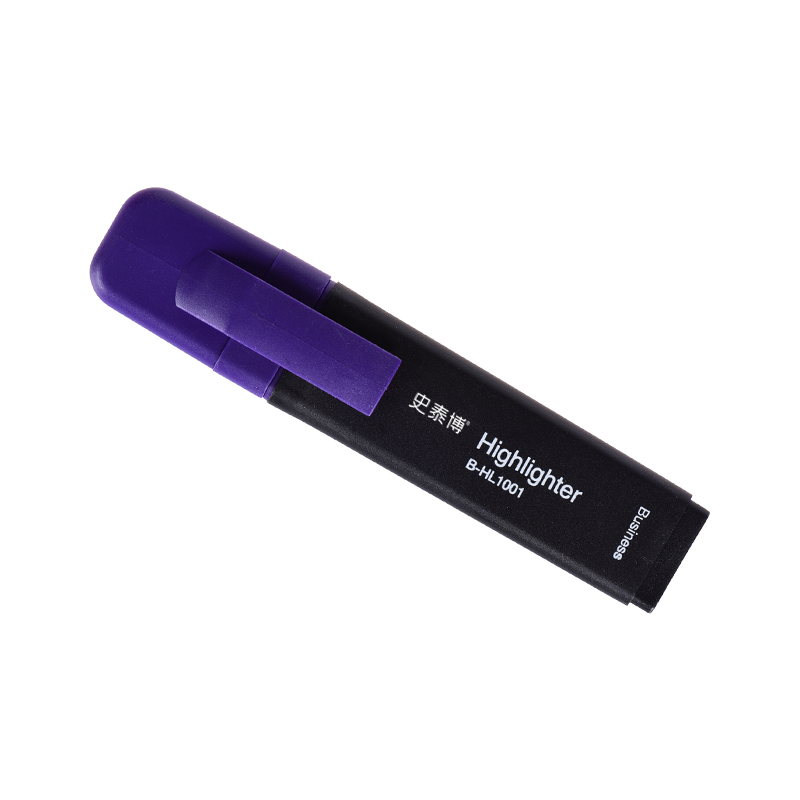 史泰博B-HL1001荧光笔紫色12支/盒(支)