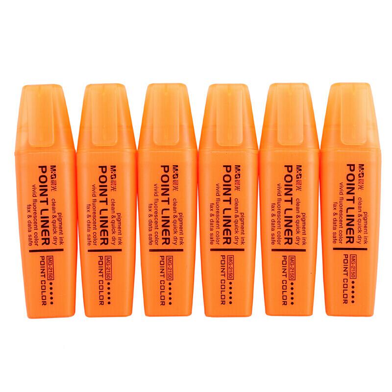 【停用】晨光 M＆G 荧光笔 MG-2150 5.0mm (橙色) 12支/盒（支）