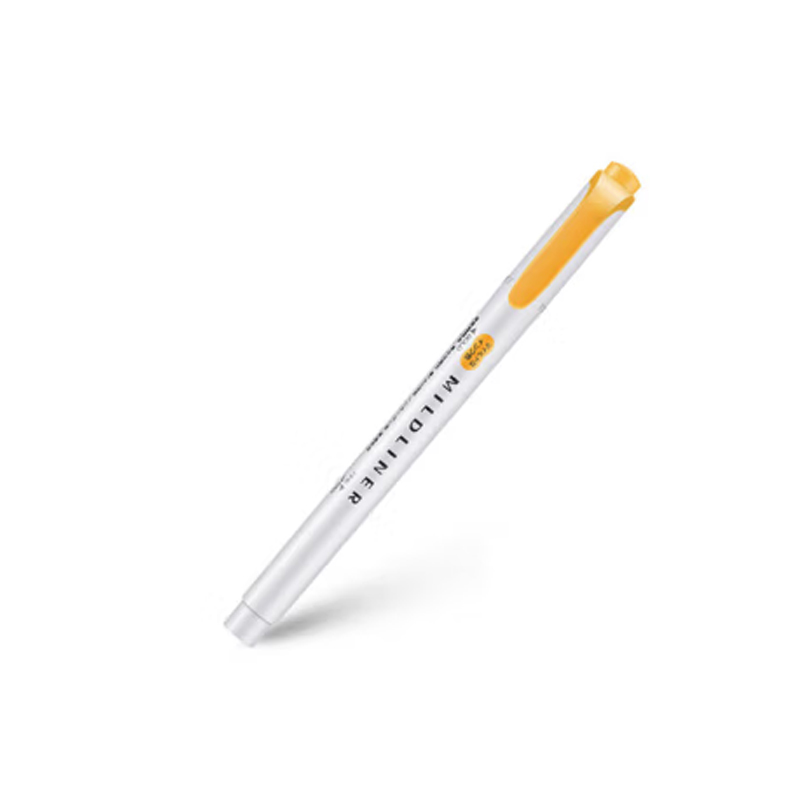 斑马牌（ZEBRA）WKT7-MGO荧光笔 双头柔和荧光笔 mildliner系列单色划线记号笔 学生标记笔  柔和金（单位：支）