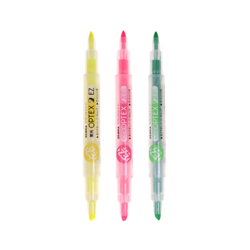 斑马牌（ZEBRA）双头荧光笔3色套装易趣系列 彩色手账笔 WKT11-3C荧光笔(单位：套)