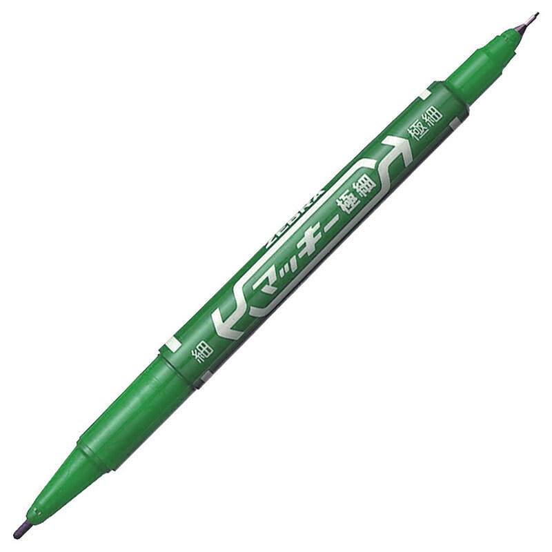 斑马 MO－120 双头记号笔 细头0.7mm粗头1.8mm (单位:支) 绿