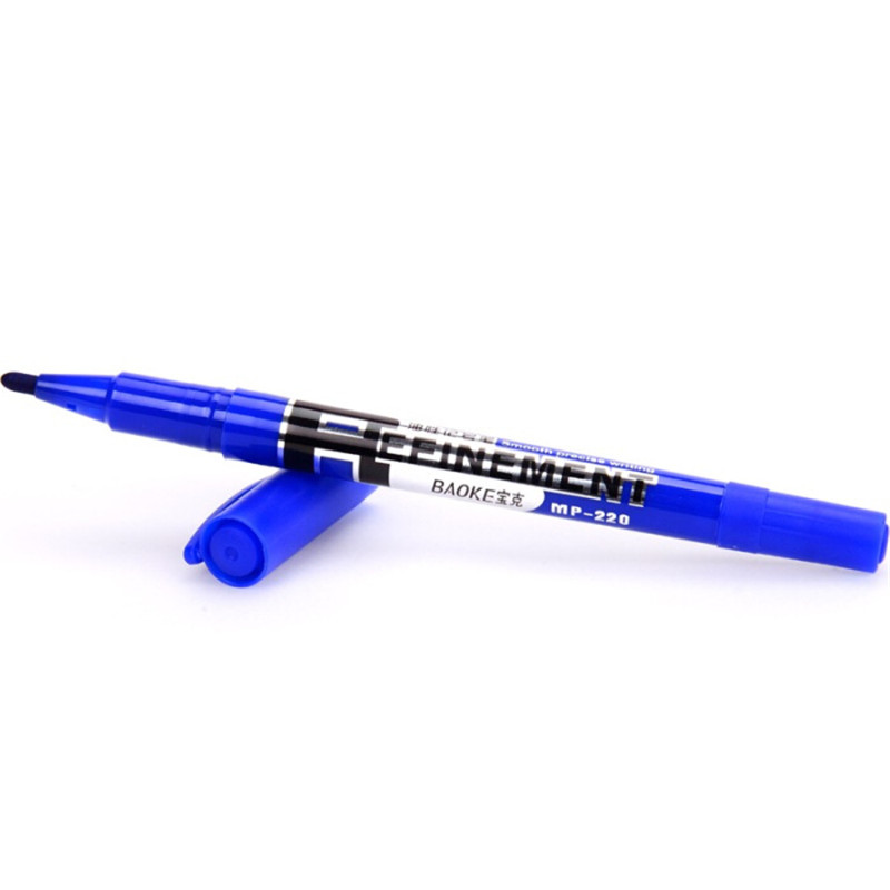 宝克 MP220 双头油性记号笔 (单位：支) 蓝
