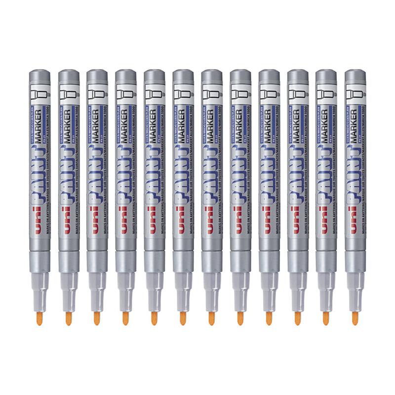三菱PX-21油漆笔0.8-1.2mm12支/盒(支)银色