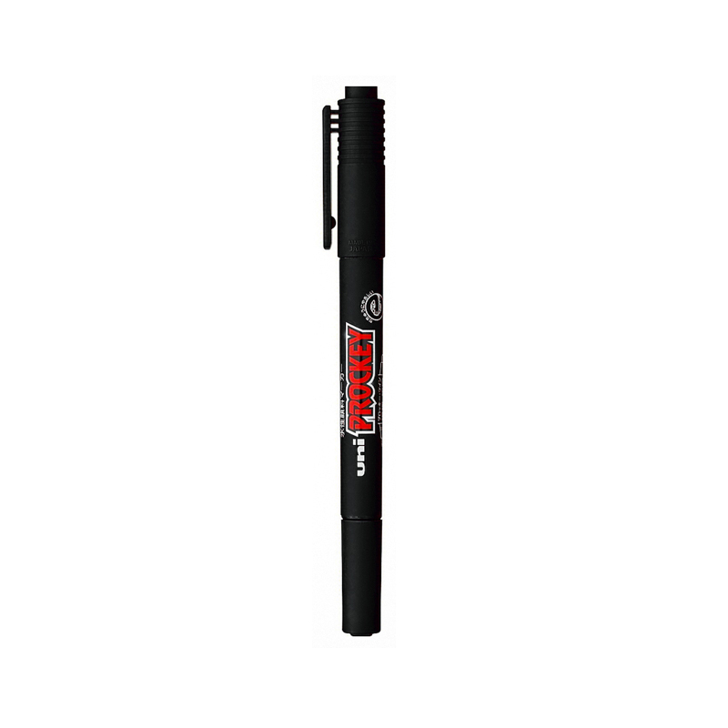 三菱（Uni） 水性记号笔细0.4mm粗0.9mm/黑色 双头水性记号笔（个）