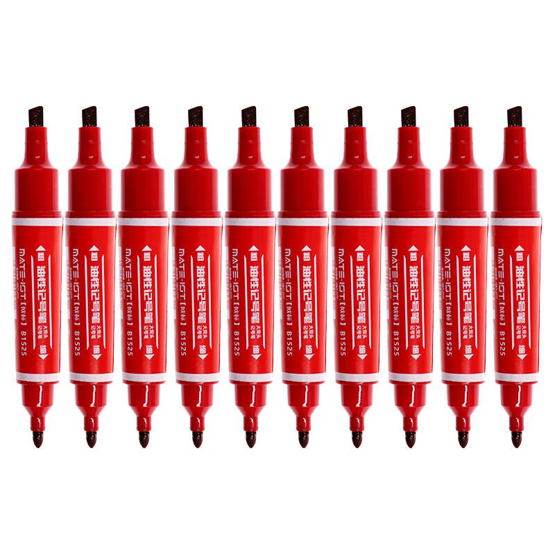 欧标(MATE-1ST) B1525 1.5mm/2.0mm 大双头 红色 记号笔 10.00 支/盒 (计价单位：盒) 红色