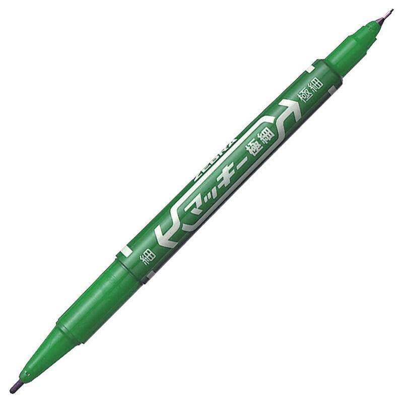 斑马 MO-120 双头极细记号笔 10支/盒 绿色(支)