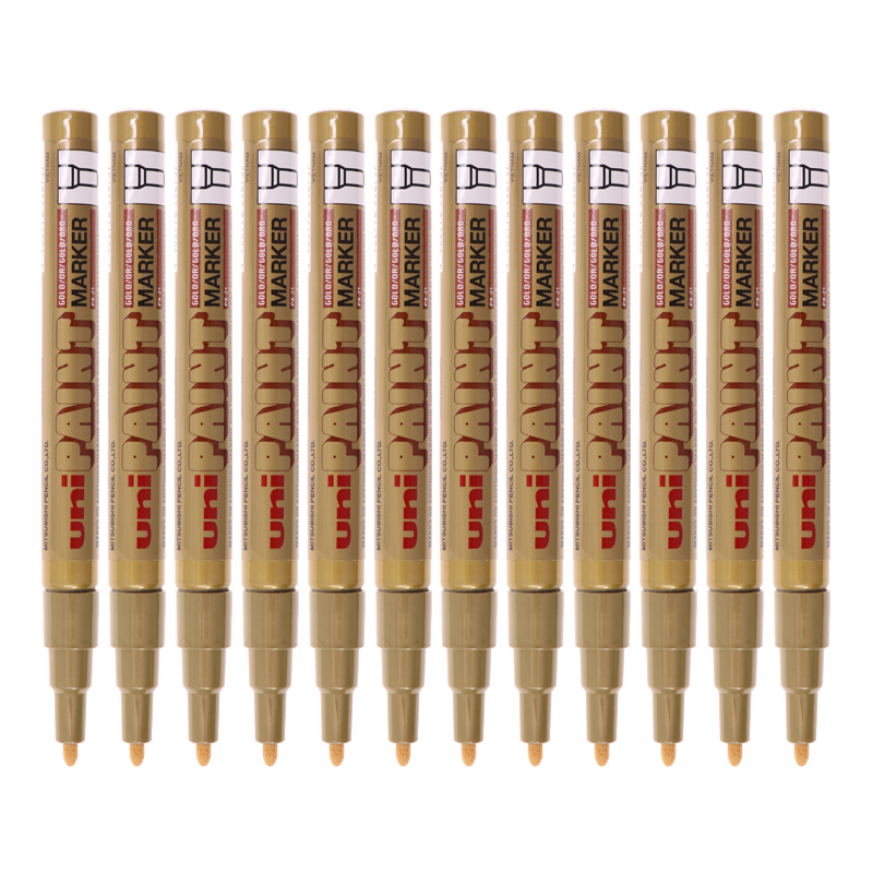 三菱（uni）PX-21油漆笔0.8-1.2mm金色12支/盒(单位：支)