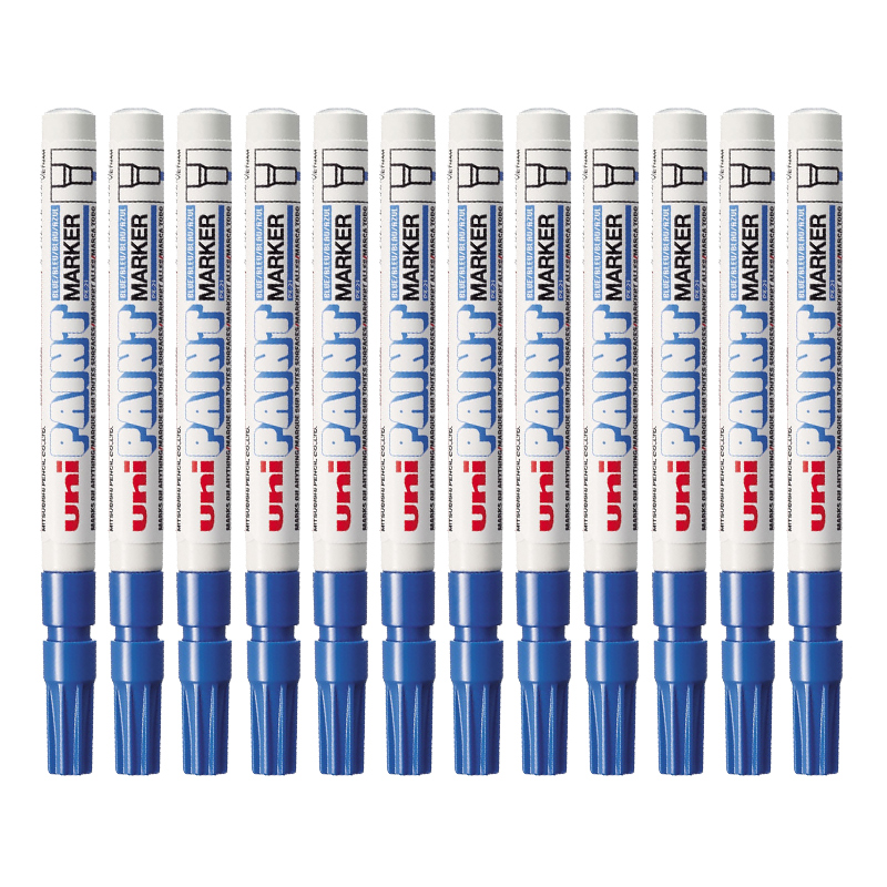 三菱PX-21防水油漆笔 12支/盒 蓝色（盒）