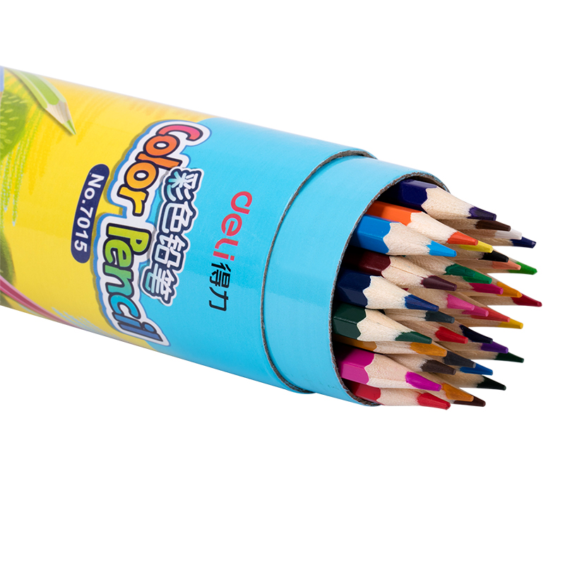 得力 7015 彩色铅笔 36支/桶 （单位：桶） 混色