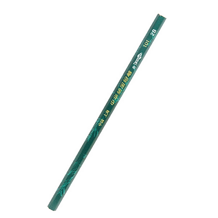 中华101-2B素描绘图铅笔绿杆12支/盒(支)12支起订