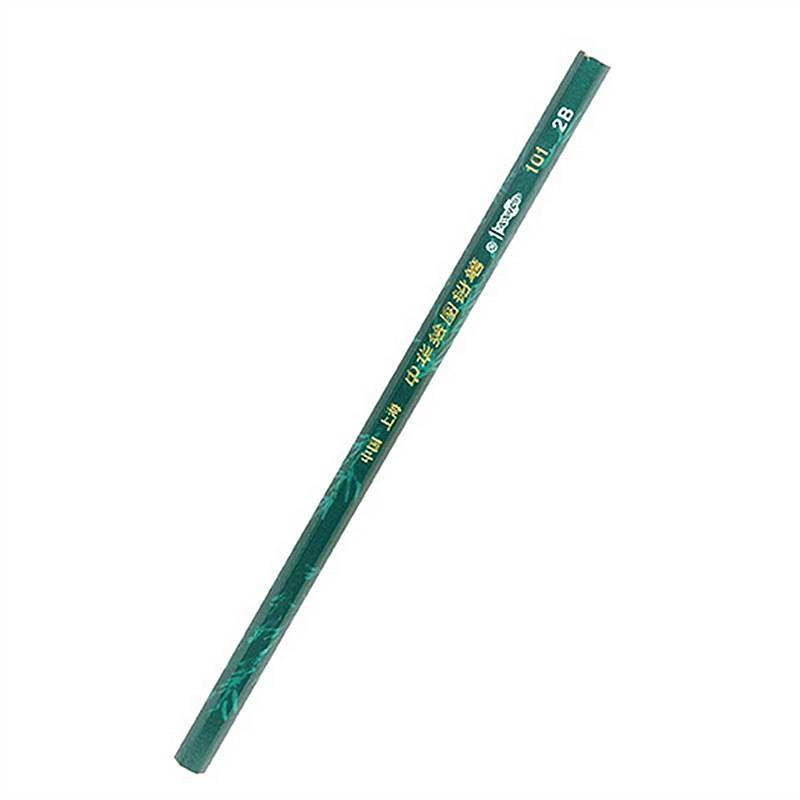 中华101-2B素描绘图铅笔绿杆12支/盒(盒)